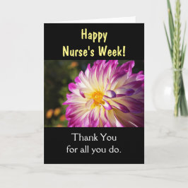 Lycklig sjuksköterska sjuksköterska för tack för kort