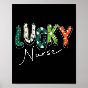 Lycklig Sjuksköterska St Patricks Day Cool Shamroc Poster