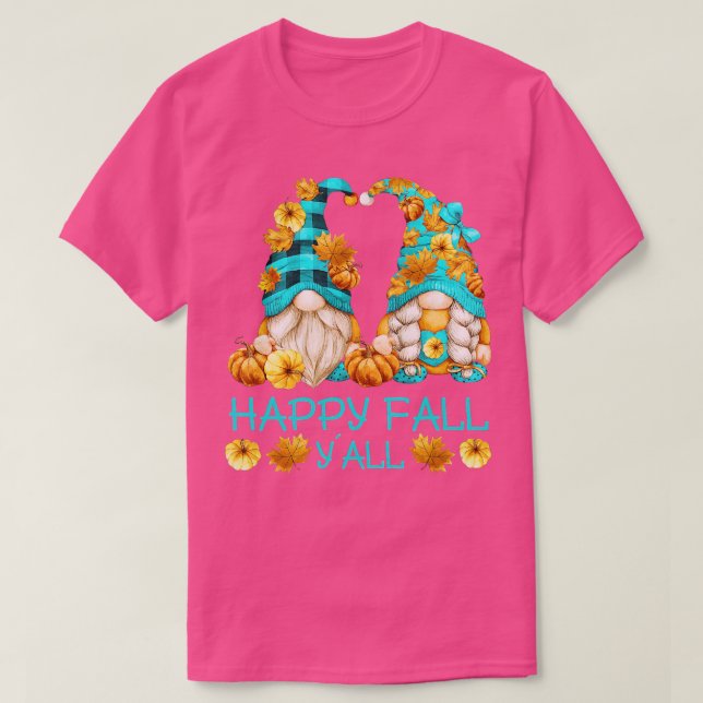 Lycklig sjunker alla nomier med knumpkin för höste t shirt (Design framsida)