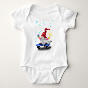 Lycklig Skater Gnome med presenter och Sparkler - T Shirt