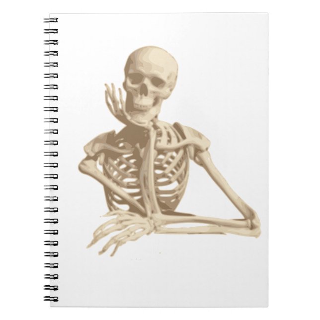 Lycklig Skeleton Anteckningsbok Med Spiral (Framsidan)