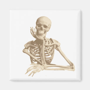 Lycklig Skeleton Magnet