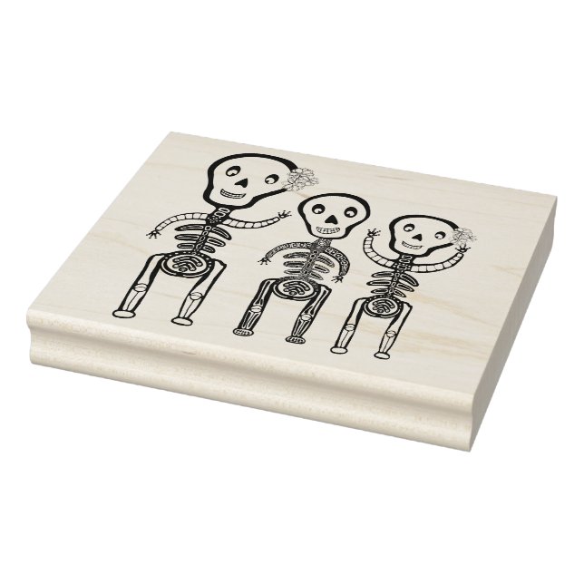 "Lycklig Skeletons Stämpel (Stämpel)