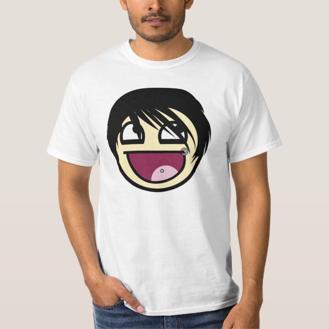 Lycklig skjorta för Emo ungememe Tee Shirt (Framsida)