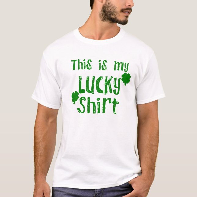 Lycklig skjorta tee shirt (Framsida)