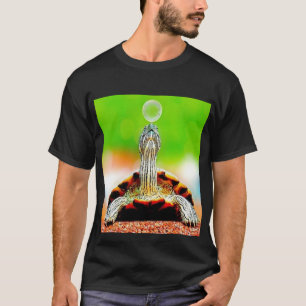 Lycklig sköldpadda med bubbla t shirt