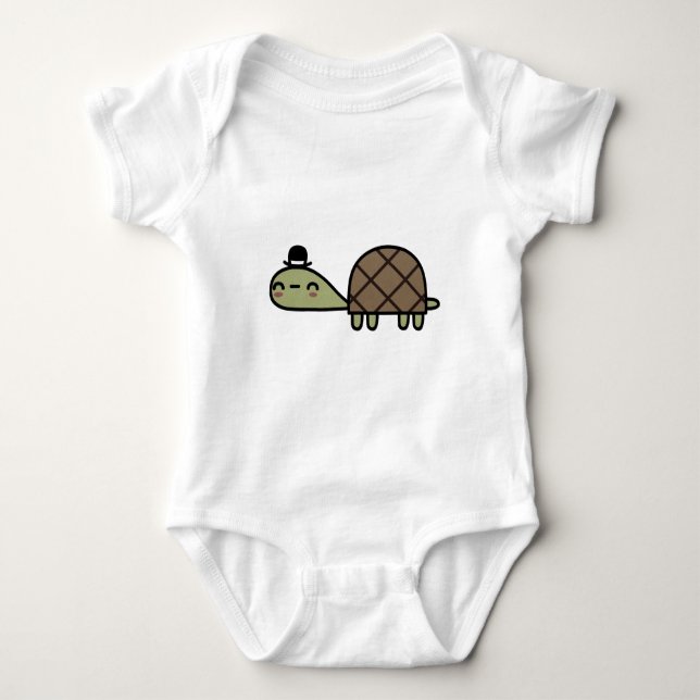 Lycklig sköldpadda t-shirt (Framsida)
