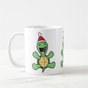 Lycklig sköldpaddajul kaffemugg