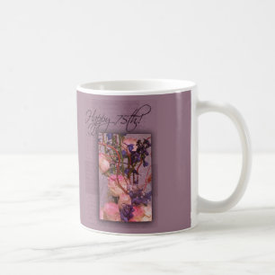 Lycklig skräddarsy 75:efödelsedag - kaffemugg