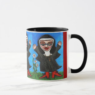 Lycklig skraj Preachin nunna - mugg