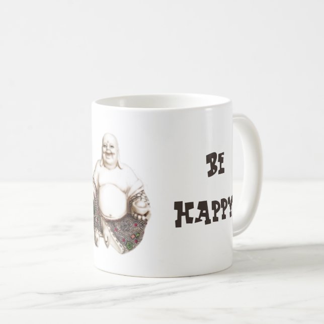Lycklig skratta lycka till Buddha Kaffemugg (Framsida höger)