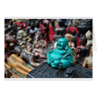 Lycklig/skrattade buddha! hälsningskort