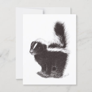 Lycklig Skunk Vykort