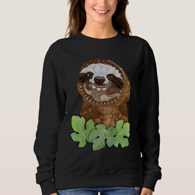 Lycklig Sloth 56 T Shirt (Framsida)