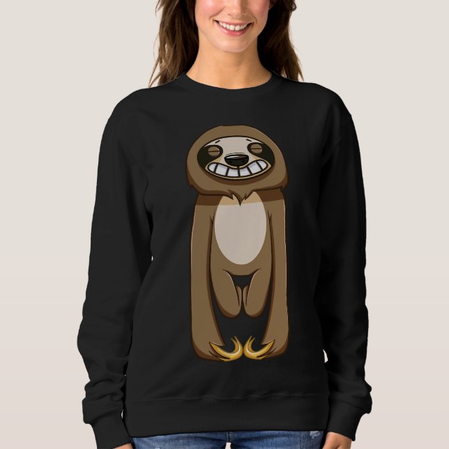 Lycklig Sloth Cute Sloth Passande T Shirt (Framsida)