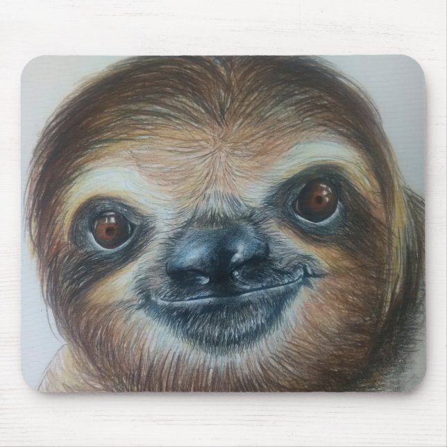 LYCKLIG SLOTH! mousemat Musmatta (Framsidan)