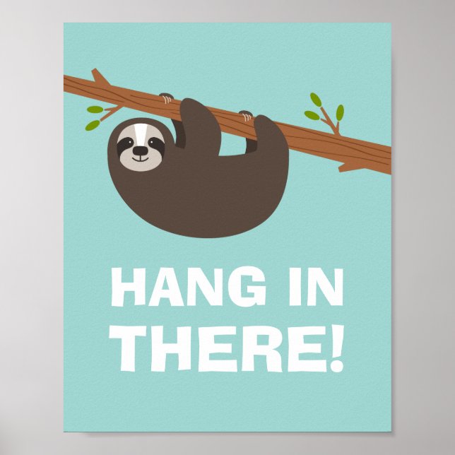 Lycklig Sloth Poster (Framsidan)