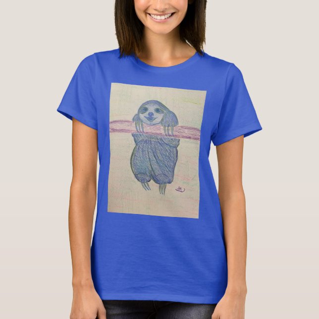 Lycklig Sloth T-Shirt (Framsida)