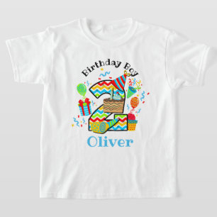 Lycklig småbarn tshirts, andra födelsedagen t shirt
