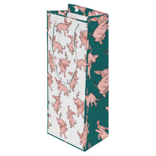 Lycklig smågrillsäck vin