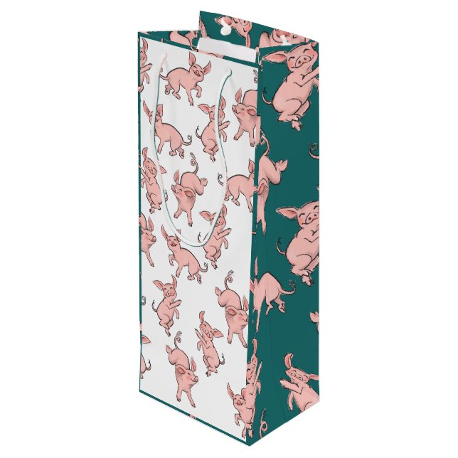 Lycklig smågrillsäck vin (Baksidan Vinklad)