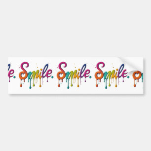 Lycklig Smile Bildekal