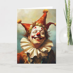 Lycklig Smile Jester April Fools Helgkort