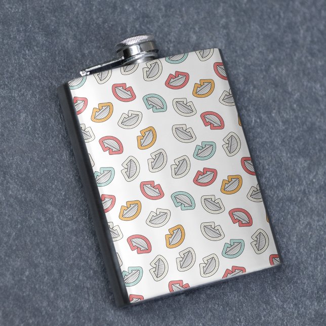Lycklig Smile Läppar Fickplunta (flask)