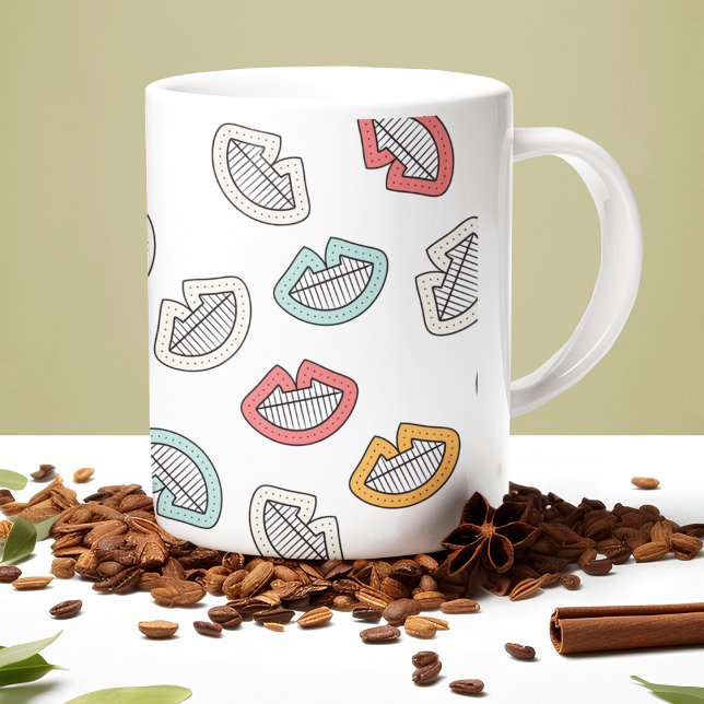 Lycklig Smile Läppar Kaffemugg (mugs and cups)
