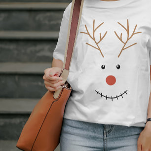 Lycklig Smile Snögubbe Ansikte T Shirt
