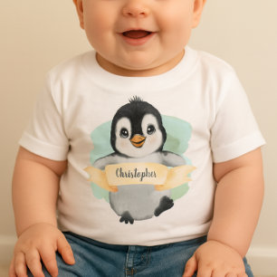 Lycklig Smiley Penguin Baby Top T Shirt
