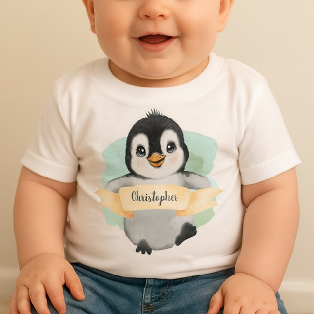 Lycklig Smiley Penguin Baby Top T Shirt (Skapare uppladdad)