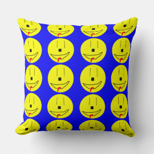 Lycklig Smiling Ansikte Emoji, Kids Art, Pillow Kudde
