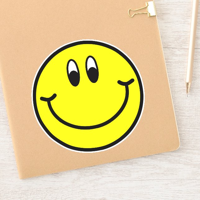 Lycklig Smiling Ansikte Emoji Stickers Klistermärken (Anteckningsbok)