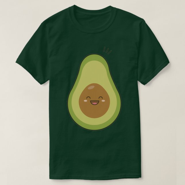 Lycklig Smiling Avocado T Shirt (Design framsida)