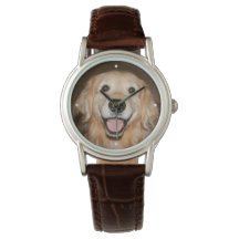 Lycklig Smiling Golden Retriever Hund