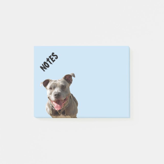 Lycklig Smiling Pitbull Post-it Block (Framsida)
