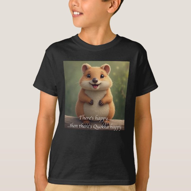 Lycklig, Smiling Quokka T Shirt (Framsida)