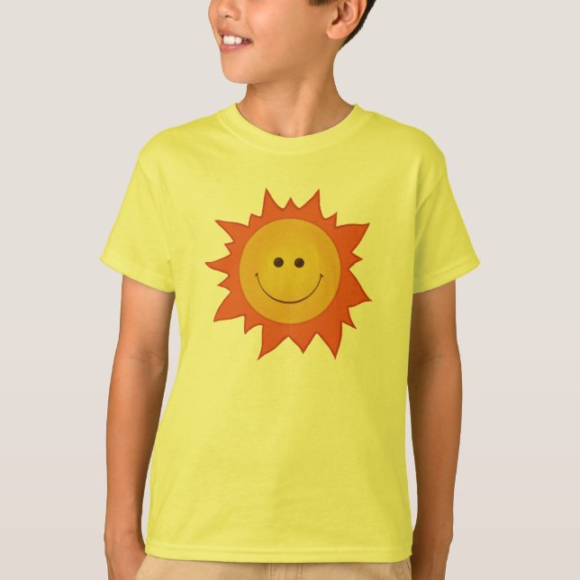 Lycklig Smiling Sol Kid Tee (Framsida)