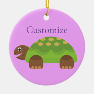 Lycklig Smiling Turtle Thunder_Cove Julgransprydnad Keramik