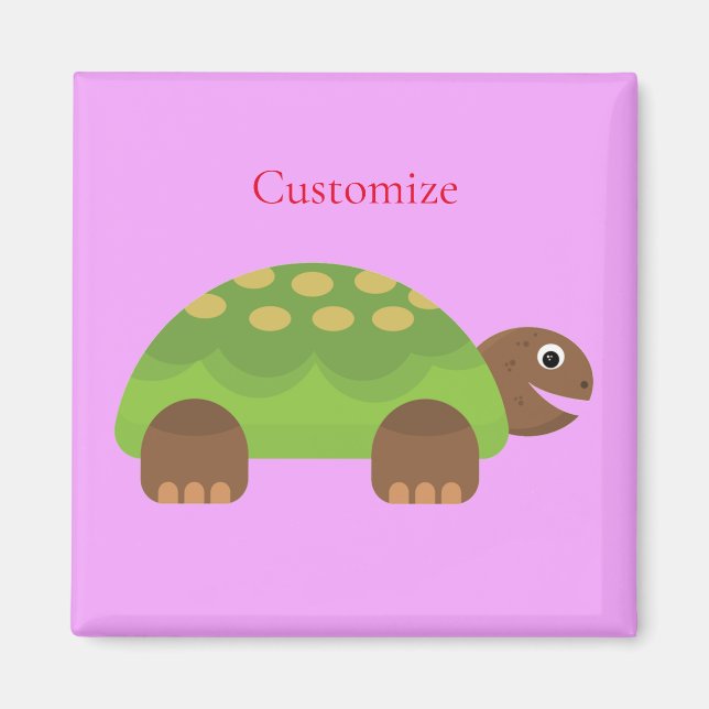 Lycklig Smiling Turtle Thunder_Cove Magnet (Framsidan)