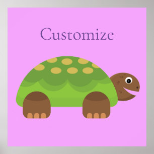 Lycklig Smiling Turtle Thunder_Cove Poster