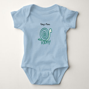 Lycklig Snigel: Anpassa Baby Namn T Shirt