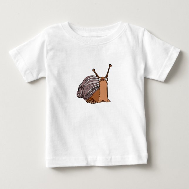 Lycklig Snigel Baby T-Shirt (Framsida)