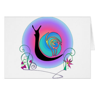 Lycklig Snigel Hälsningskort