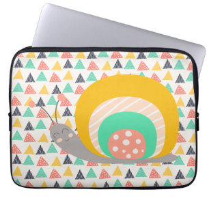 Lycklig Snigel om Triangles Laptop Sleeve