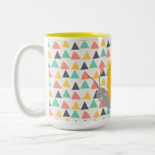 Lycklig Snigel om Triangles Två-Tonad Mugg