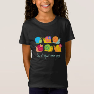Lycklig snigel snigel egen fart t shirt
