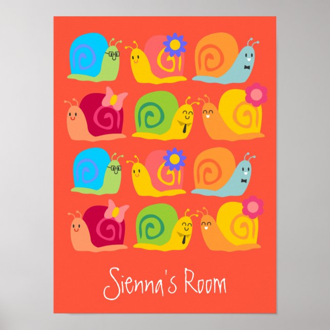 Lycklig snigel snigel poster (Framsidan)