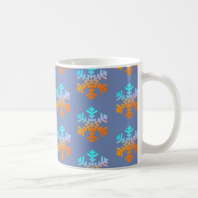 Lycklig Snöflingor Classic White Mugg (Höger)